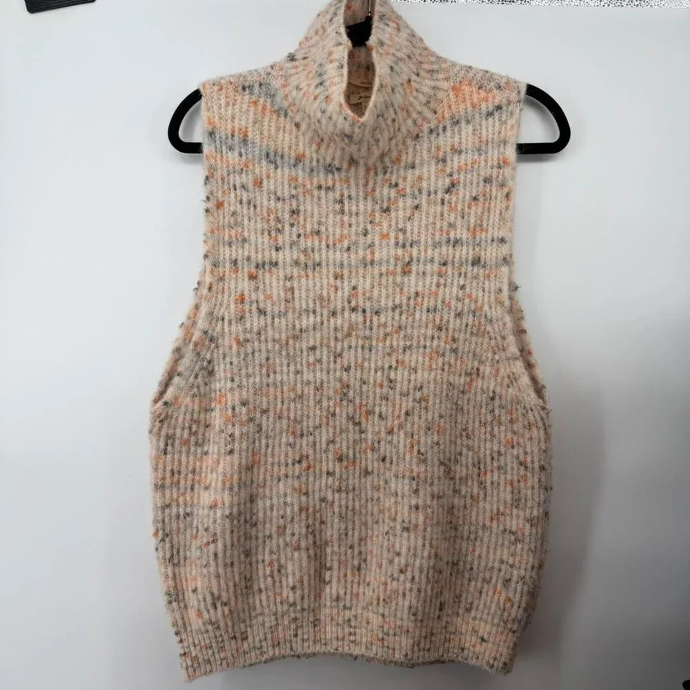 Bellerose Women’s Lattem Extra Fine Merino Wool Sleeveless Sweater Large - Picture 3 of 8